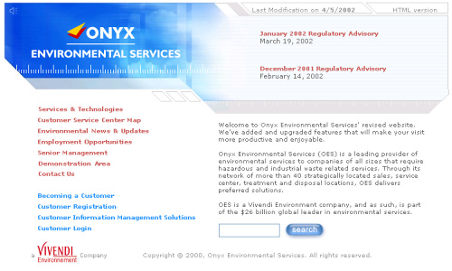 Visia flash gallery: Onyx Environmental Services